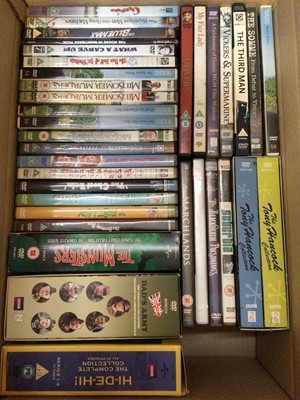 Lot 313 - Three boxes of DVDs, mainly war and railway related