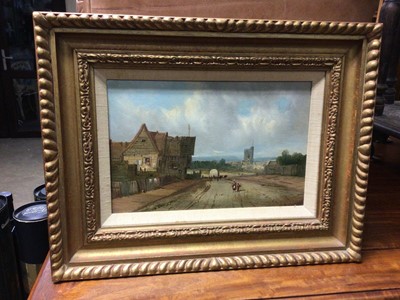 Lot 220 - Charles Vickers oil on canvas, Rural landscape