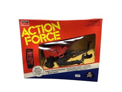 Lot 90 - Palitoy Action Man Action Force Laser Exterminator & Laser Red, boxed with original internal packaging (1)