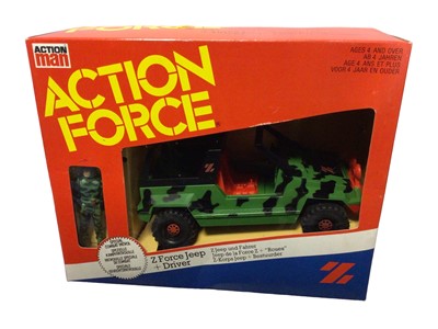 Lot 91 - Palitoy Action Man Action Force Z Force Jeep & Driver, boxed with original internal packaging (1)