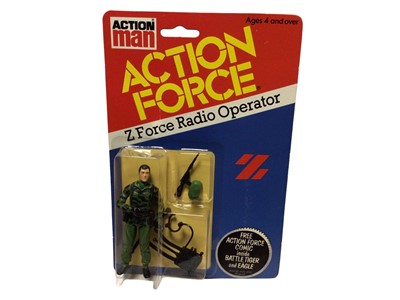 Lot 86 - Palitoy Action Man Action Man Z Force Radio Operator, Sapper & Infantryman, all on card with blister packs (3)