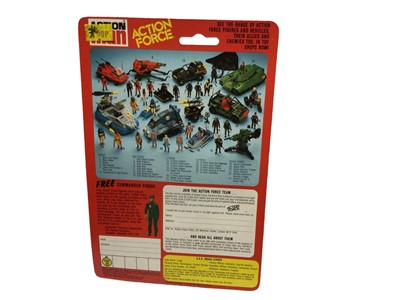 Lot 76 - Palitoy Action Man Action Force S.A.S. Squad Leader, Commando & Frogman, all on card with blister pack (3)