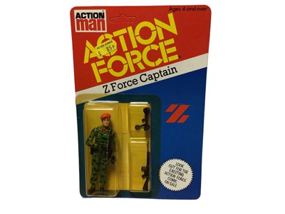 Lot 83 - Palitoy Action Man Action Force Z Force Captain, on card with blister pack (1)
