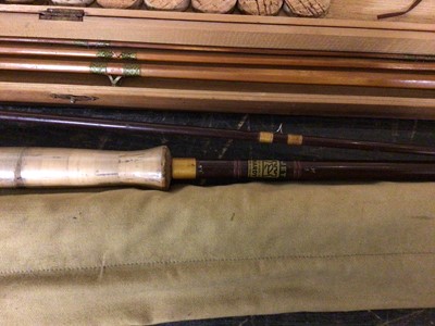 Lot 169 - Three vintage fishing rods to include two Hardy rods