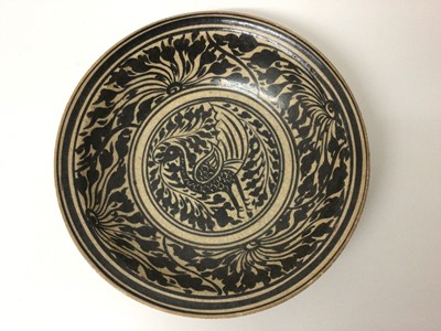 Lot 133 - Antique, possibly 15th/16th century, Thai Kalong dish with bird motif decoration