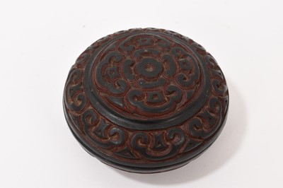 Lot 904 - Antique Qing Chinese Tixi lacquer box and cover