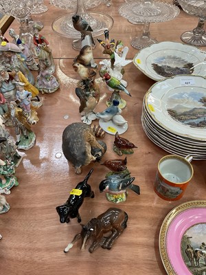 Lot 428 - Collection of bird and animal ornaments including Beswick etc