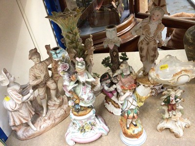 Lot 341 - Group of antique large continental porcelain figures