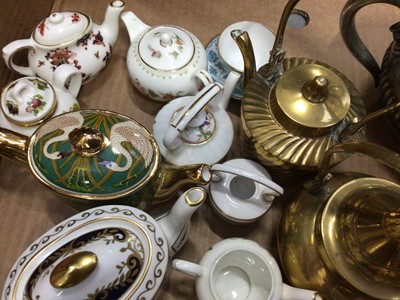 Lot 354 - Collection of miniature teapots including Doulton Lambeth etc