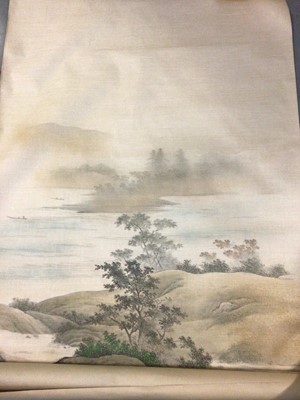 Lot 351 - Large Chinese print in glazed frame and other unframed vintage Chinese prints