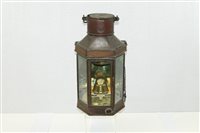 Lot 3801 - Old brass and copper ships' lantern - Alderson...