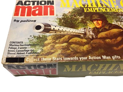 Lot 116 - Palitoy Action Man Machine Gun Emplacement (ammo boxes missing), boxed (crumpled & stars removed) (1)