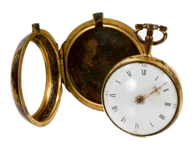 Lot 707 - George III pair-cased pocket watch by Edward Flemmen, London