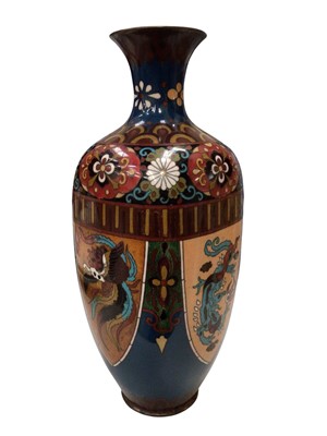 Lot 344 - Japanese cloisonné enamel vase