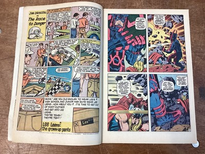 Lot 42 - Marvel Comics The Mighty Thor, mostly 1960's and some 70's (English and American price variants). To include #140 - 1st apperance of Growing man, #166 - 2nd apperance of HIM, #169 - origin of Galac...