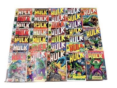 Lot 45 - Marvel Comics The Incredible Hulk, Mostly 1970's (English and American price variants). To include #115 - cover art by Herb Trimpe, #116 - classic Hulk and Sub-Mariner battle, #122 - Hulk battles F...