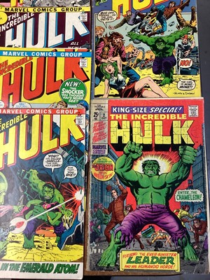 Lot 45 - Marvel Comics The Incredible Hulk, Mostly 1970's (English and American price variants). To include #115 - cover art by Herb Trimpe, #116 - classic Hulk and Sub-Mariner battle, #122 - Hulk battles F...