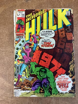 Lot 45 - Marvel Comics The Incredible Hulk, Mostly 1970's (English and American price variants). To include #115 - cover art by Herb Trimpe, #116 - classic Hulk and Sub-Mariner battle, #122 - Hulk battles F...