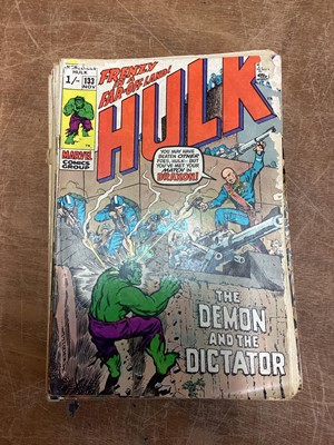 Lot 45 - Marvel Comics The Incredible Hulk, Mostly 1970's (English and American price variants). To include #115 - cover art by Herb Trimpe, #116 - classic Hulk and Sub-Mariner battle, #122 - Hulk battles F...