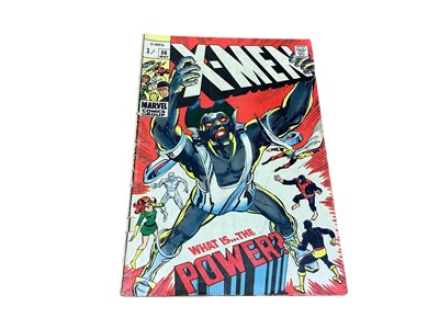 Lot 15 - Marvel Comics X-Men #55 #56 (1969) (UK Price Variant) Living Pharaoh appearance, Backup feature tells Angel's origin. First appearance of the Living Monolith, Backup feature continues origin of Ang...