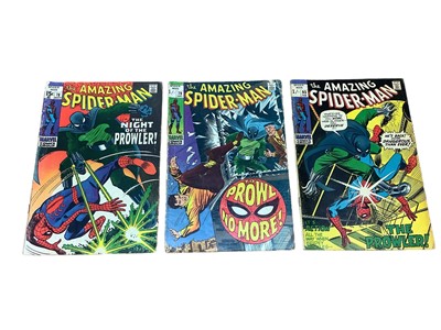 Lot 21 - Marvel Comics The Amazing Spider-Man #78 #79 #93 (1969-71) (UK and American Price Variants) First appearance of The Night Prowler Hobie Brown, Second  appearance of The Prowler, first appearance of...