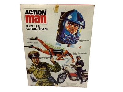 Lot 23 - Palitoy Action Man (1980's) Luftwaffe Pilot & British Infantryman Outfit, boxed (2)