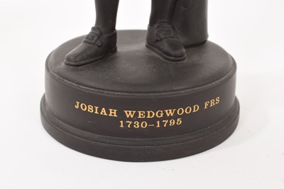 Lot 52 - Wedgwood black basalt limited edition figure of Wedgwood, with certificate