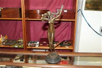 Lot 3813 - Contemporary bronze study of a naked girl,...