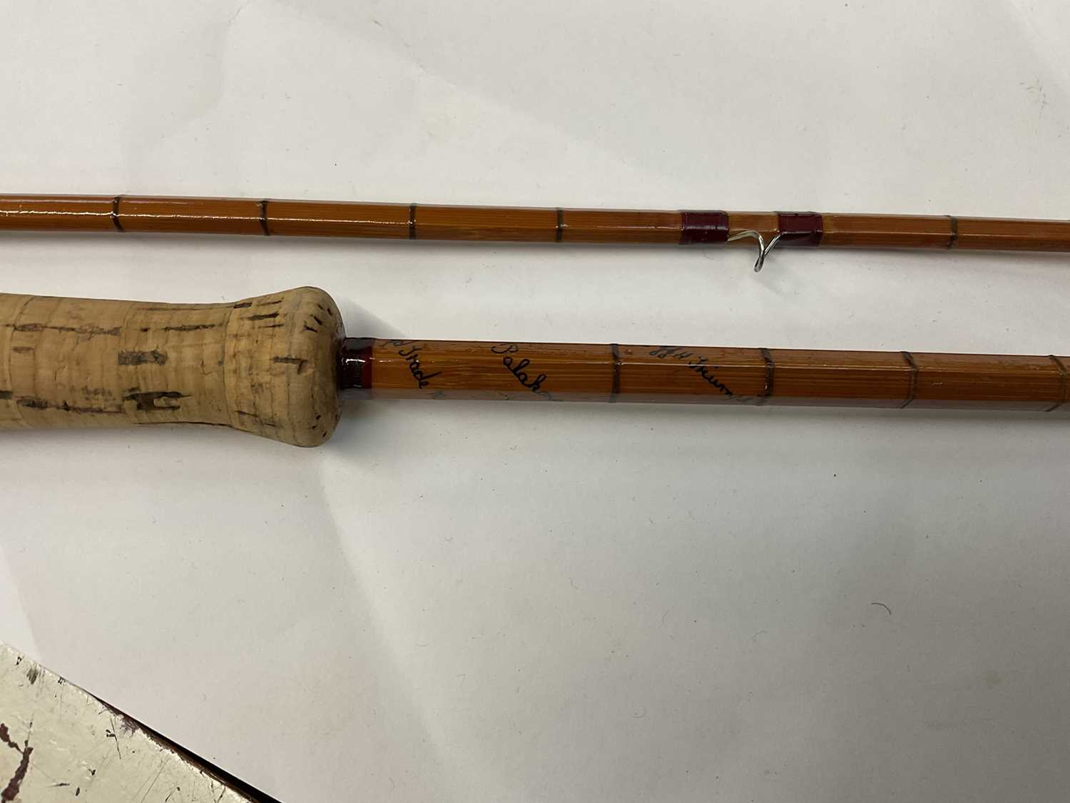 Lot 133 - A Hardy split cane trout fly rod "The JJH Triumph Palakona" in two sections 8' 9"