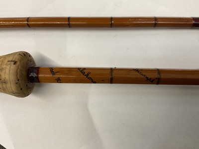 Lot 133 - A Hardy split cane trout fly rod "The JJH Triumph Palakona" in two sections 8' 9"