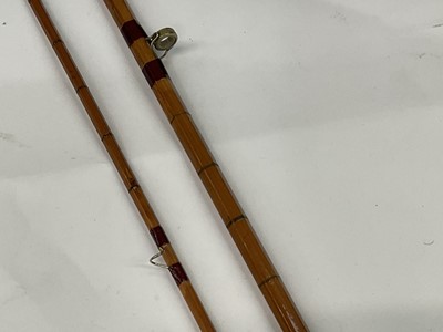 Lot 133 - A Hardy split cane trout fly rod "The JJH Triumph Palakona" in two sections 8' 9"