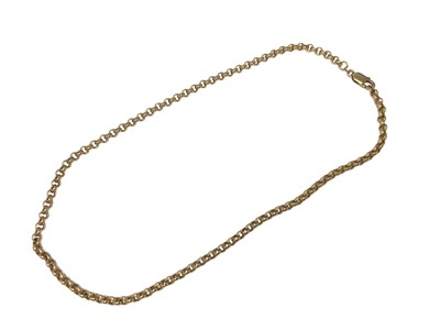 Lot 48 - 9ct gold belcher link chain