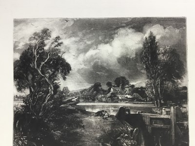 Lot 185 - David Lucas after John Constable RA., mezzotint "A Lock on the Stour", published by Mr Constable, Charlotte Street, London 1831, 27cm x 36cm, unframed