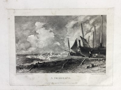 Lot 176 - David Lucas after John Constable RA., mezzotint "A Seabeach", published by Mr Constable, Charlotte Street, London 1830, 30cm x 44cm overall, unframed