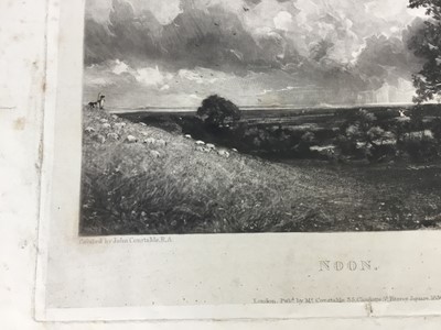 Lot 178 - David Lucas after John Constable RA., mezzotint "Noon", published by Mr Constable, Charlotte Street, London 1830, 27cm x 37cm overall, unframed