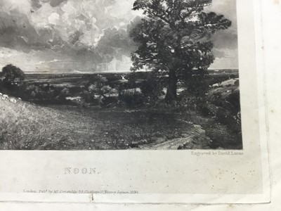 Lot 178 - David Lucas after John Constable RA., mezzotint "Noon", published by Mr Constable, Charlotte Street, London 1830, 27cm x 37cm overall, unframed