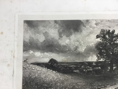 Lot 178 - David Lucas after John Constable RA., mezzotint "Noon", published by Mr Constable, Charlotte Street, London 1830, 27cm x 37cm overall, unframed