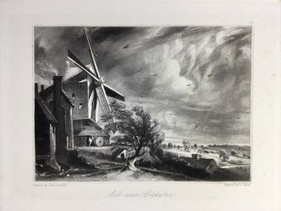 Lot 174 - David Lucas after John Constable RA., two mezzotints "Mill near Colchester" and "A Mill near Brighton", 20cm x 27.5cm and 43cm x 29cm overall, unframed