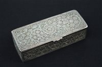 Lot 3818 - Early 20th century Indian white metal trinket...