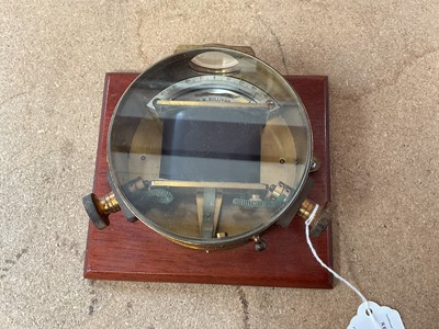 Lot 2499 - Lacquered brass and mahogany galvanometer by H. W. Sullivan