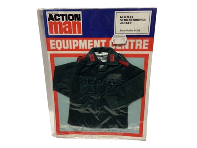 Lot 50 - Palitoy Action Man Equipment Centre German Stormtrooper Jacket No.34268, British Greatcoat No.34279 (x2) & Army Jersey & Trousers No.34285 (4)