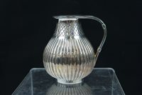 Lot 3819 - Victorian Silverer cream jug of fluted bulbous...