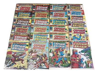 Lot 39 - Marvel Comics Captain Britain #1-39 (1976-1977) (No Free Gifts) Includes Origin and First appearance of Captain Britain and the first appearance of Betsy Braddock (Psylocke) in issue #8