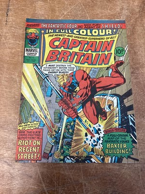 Lot 39 - Marvel Comics Captain Britain #1-39 (1976-1977) (No Free Gifts) Includes Origin and First appearance of Captain Britain and the first appearance of Betsy Braddock (Psylocke) in issue #8