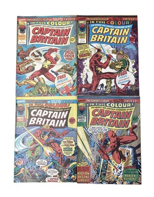 Lot 39 - Marvel Comics Captain Britain #1-39 (1976-1977) (No Free Gifts) Includes Origin and First appearance of Captain Britain and the first appearance of Betsy Braddock (Psylocke) in issue #8