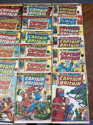 Lot 39 - Marvel Comics Captain Britain #1-39 (1976-1977) (No Free Gifts) Includes Origin and First appearance of Captain Britain and the first appearance of Betsy Braddock (Psylocke) in issue #8