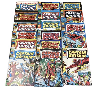 Lot 39 - Marvel Comics Captain Britain #1-39 (1976-1977) (No Free Gifts) Includes Origin and First appearance of Captain Britain and the first appearance of Betsy Braddock (Psylocke) in issue #8