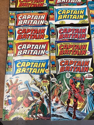 Lot 39 - Marvel Comics Captain Britain #1-39 (1976-1977) (No Free Gifts) Includes Origin and First appearance of Captain Britain and the first appearance of Betsy Braddock (Psylocke) in issue #8