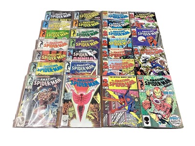 Lot 55 - Marvel Comics The Amazing Spider-Man, 1980's (American price variants). To include #256 - first apperance of Puma, #265 - first apperance of Silver Sable and first team apperance of the Wild Pack a...