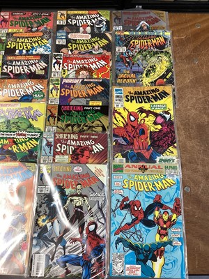 Lot 56 - Marvel Comics The Amazing Spider-Man, mostly 1990's and some 80's (American price variants). To include #365 - 30th anniversary hologram cover, #375 - Gold holofoil cover and many others. Approxima...